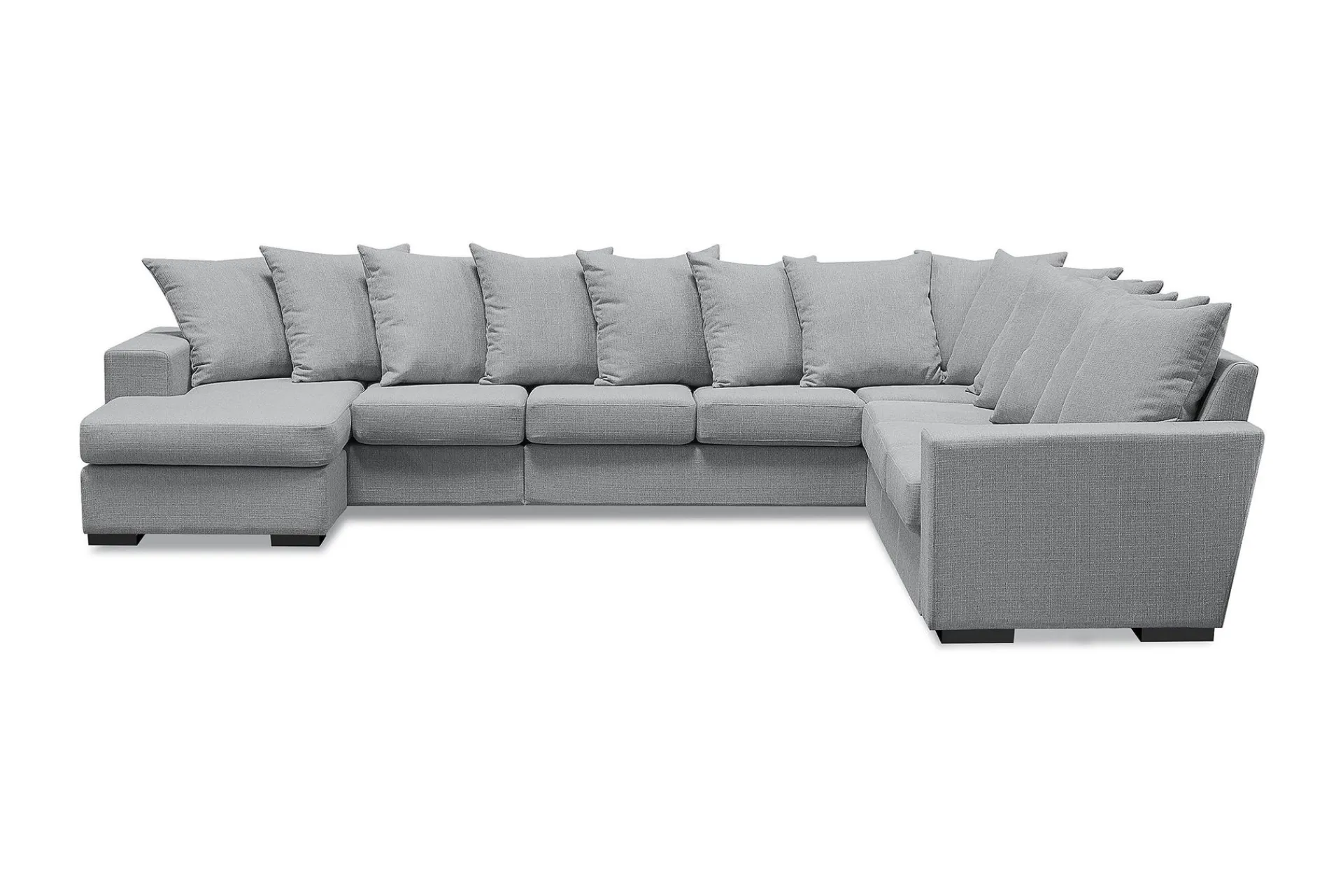 Scandinavian Choice Hjørnesofa-Nebraska Hjørnesofa med Divan Vendbar Konvoluttputer Lysegrå