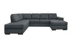 Scandinavian Choice U-Sofa-Nebraska U-sofa med Divan Høyre Mørkegrå