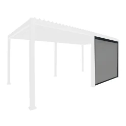 Veranda & Terrasse|Avskjerming & Vindskjerm-Nedtrekkbar skjerm til paviljong HOME4YOU Mirador-111 4 m Hvit/lys grå