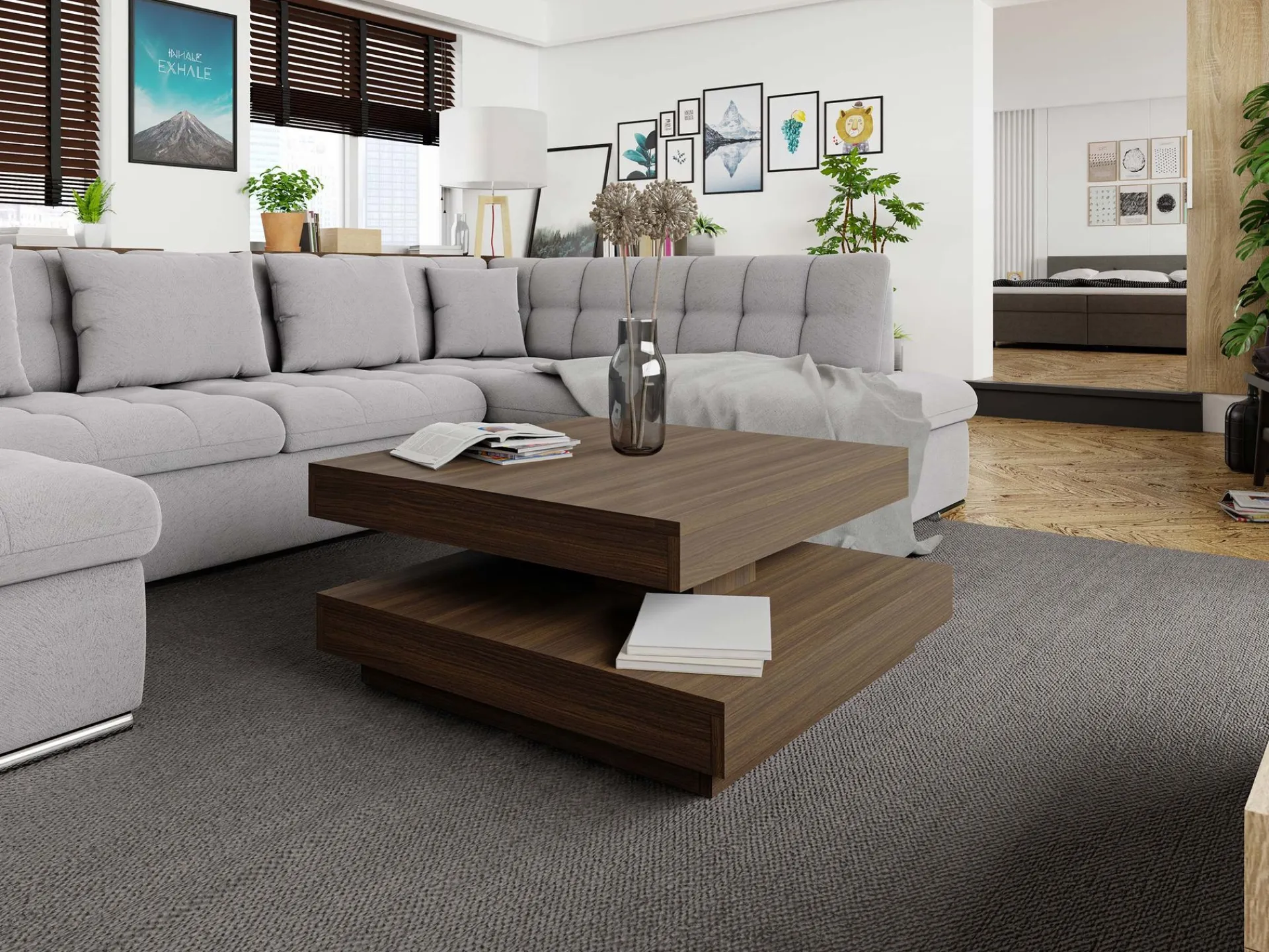 Sofabord-Nenani Sofabord 70 cm brown