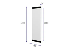 Veggspeil|Helkroppsspeil-Neom Speil 40 cm Rektangulær Svart