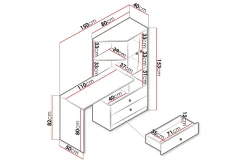 Nero Skrivebord 150 cm