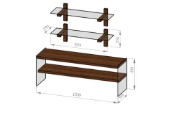 Netherlee TV-møbelsett 45 cm