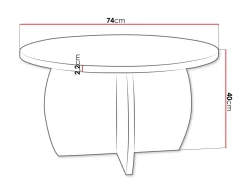 Neyloren Sofabord rundt 74 cm