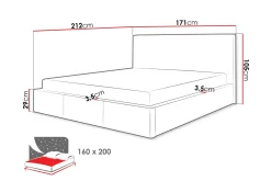 Nieres Oppbevaringsseng 160x200 cm