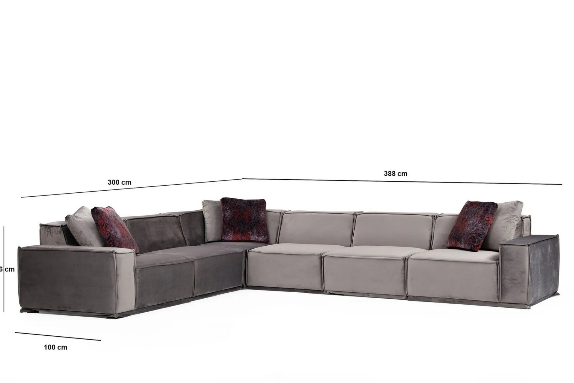 Hjørnesofa-Nightcap Sofa m. Divan 6-seters Grey