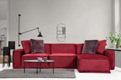 Sofa Med Sjeselong-Nightcap Sofa m. Divan 4-seters Burgunder