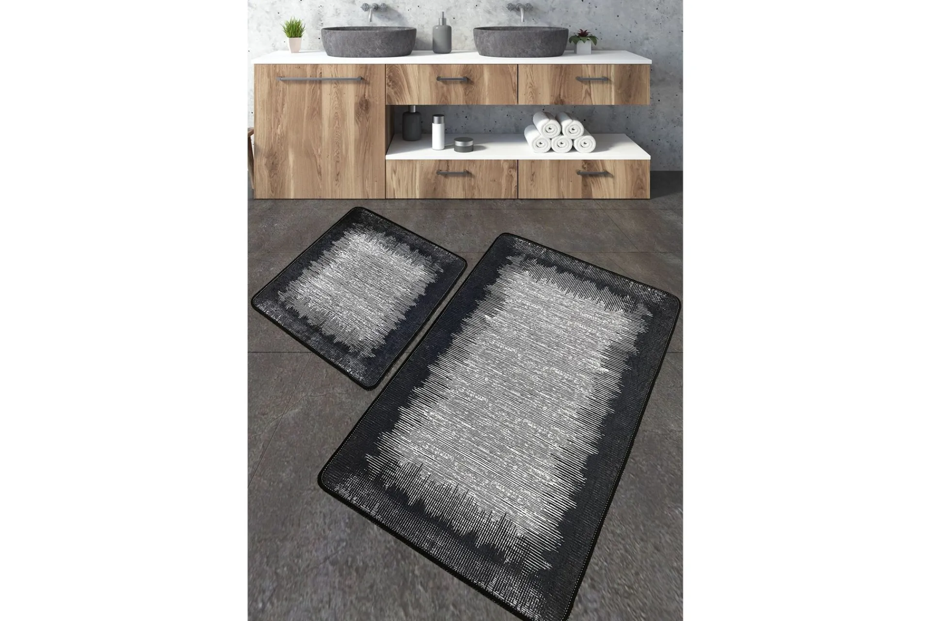Baderomsmatte|Baderomsmatte-Nikahat Baderomsmatte 60x100 cm Rektangulær Flerfärgad