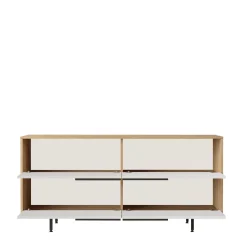 Gangbord|Avlastningsbord-Nilena Konsoll 160x74,3x44,5 cm Eik og hvit