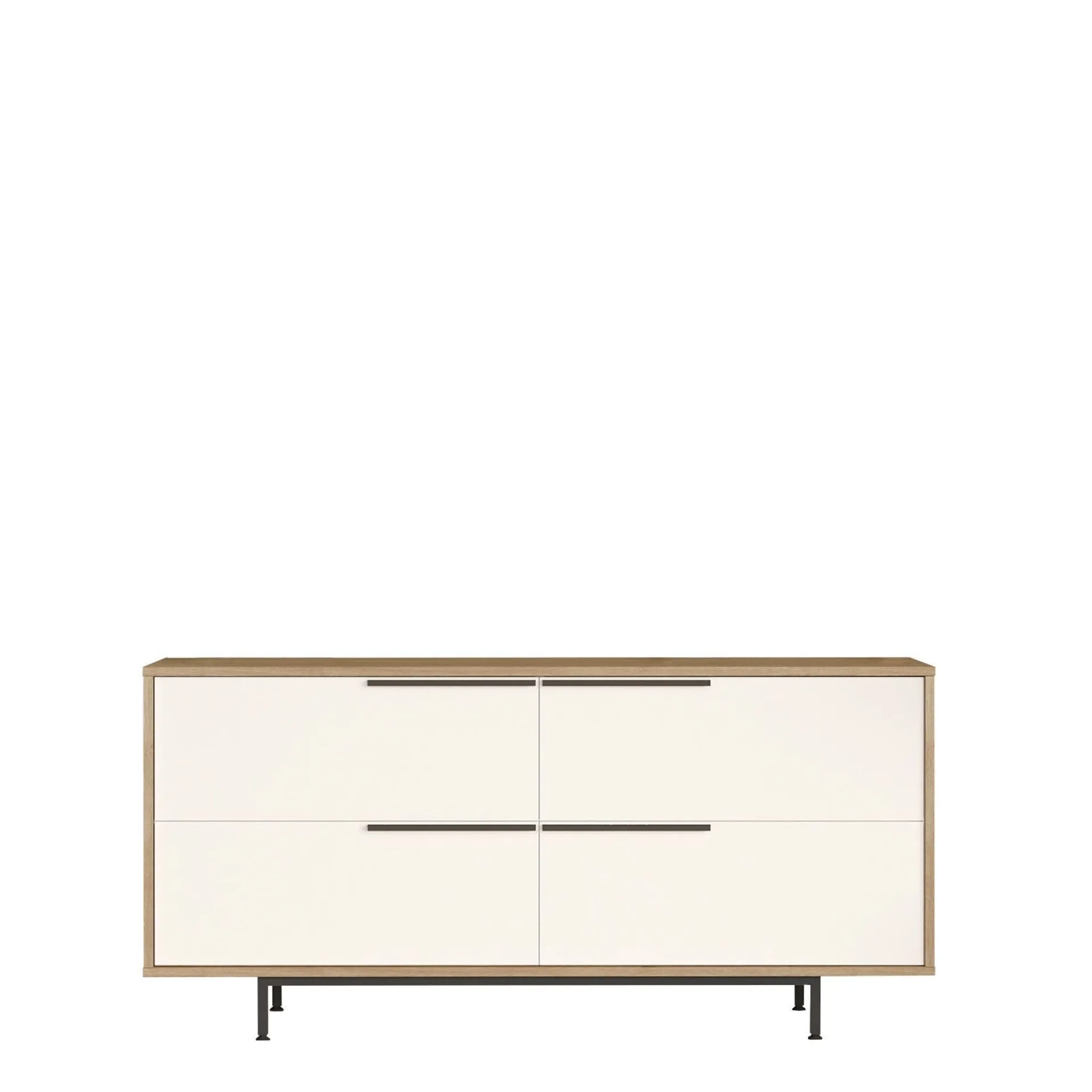 Gangbord|Avlastningsbord-Nilena Konsoll 160x74,3x44,5 cm Eik og hvit