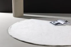 Venture Home Utendørstepper-Nixie Plastmatte 200 cm Rund Hvit