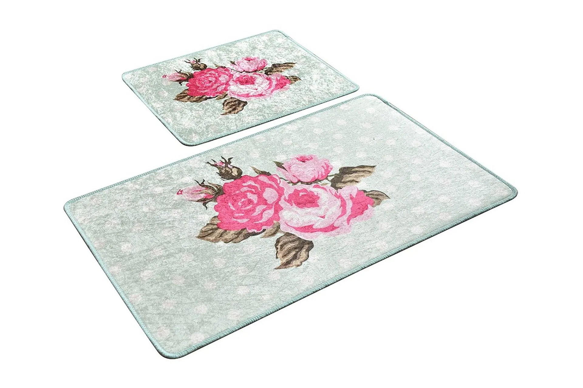 Baderomsmatte|Baderomsmatte-Niyanna Badematte 2-pk Mint/Flerfarget