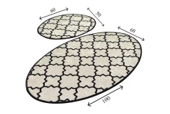 Baderomsmatte|Baderomsmatte-Niyanna Badematte 2-pk Hvit/Flerfarget