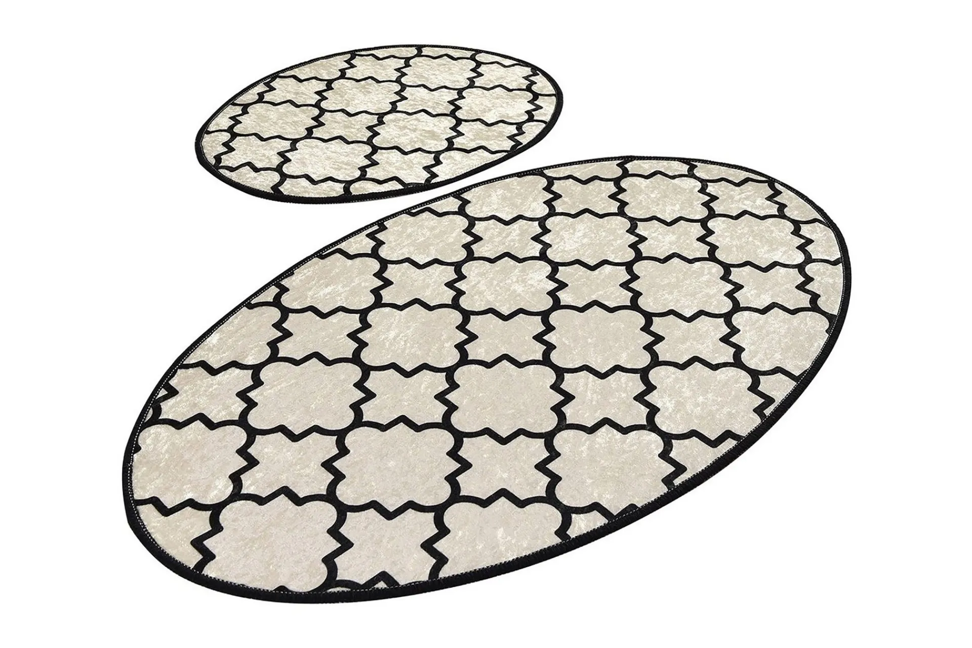 Baderomsmatte|Baderomsmatte-Niyanna Badematte 2-pk Hvit/Flerfarget