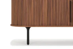 Bark Noira Oval TV-benk Valnøtt 150x45 cm Ribbet