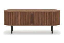 Bark Noira Oval TV-benk Valnøtt 150x45 cm Ribbet