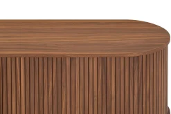 Bark Noira Oval TV-benk Valnøtt 150x45 cm Ribbet