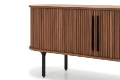 Bark Noira Oval TV-benk Valnøtt 150x45 cm Ribbet