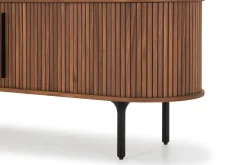 Bark Noira Oval TV-benk Valnøtt 150x45 cm Ribbet