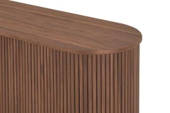 Bark Oppbevaringskiste|Sideboard & Skjenker-Noira Smalt Sideboard Ribbet Valnøtt 150x45 cm Brun