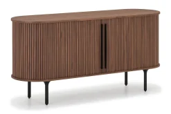 Bark Oppbevaringskiste|Sideboard & Skjenker-Noira Smalt Sideboard Ribbet Valnøtt 150x45 cm Brun