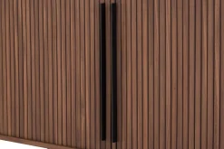 Bark Oppbevaringskiste|Sideboard & Skjenker-Noira Smalt Sideboard Ribbet Valnøtt 150x45 cm Brun