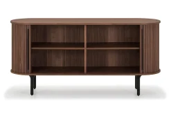 Bark Oppbevaringskiste|Sideboard & Skjenker-Noira Smalt Sideboard Ribbet Valnøtt 150x45 cm Brun