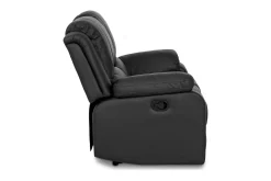 Comfort Living 2 Seter Sofa-Norbo Liten Reclinersofa 2-seter Kunstskinn - Fällbar sofa - Kinosofa Svart