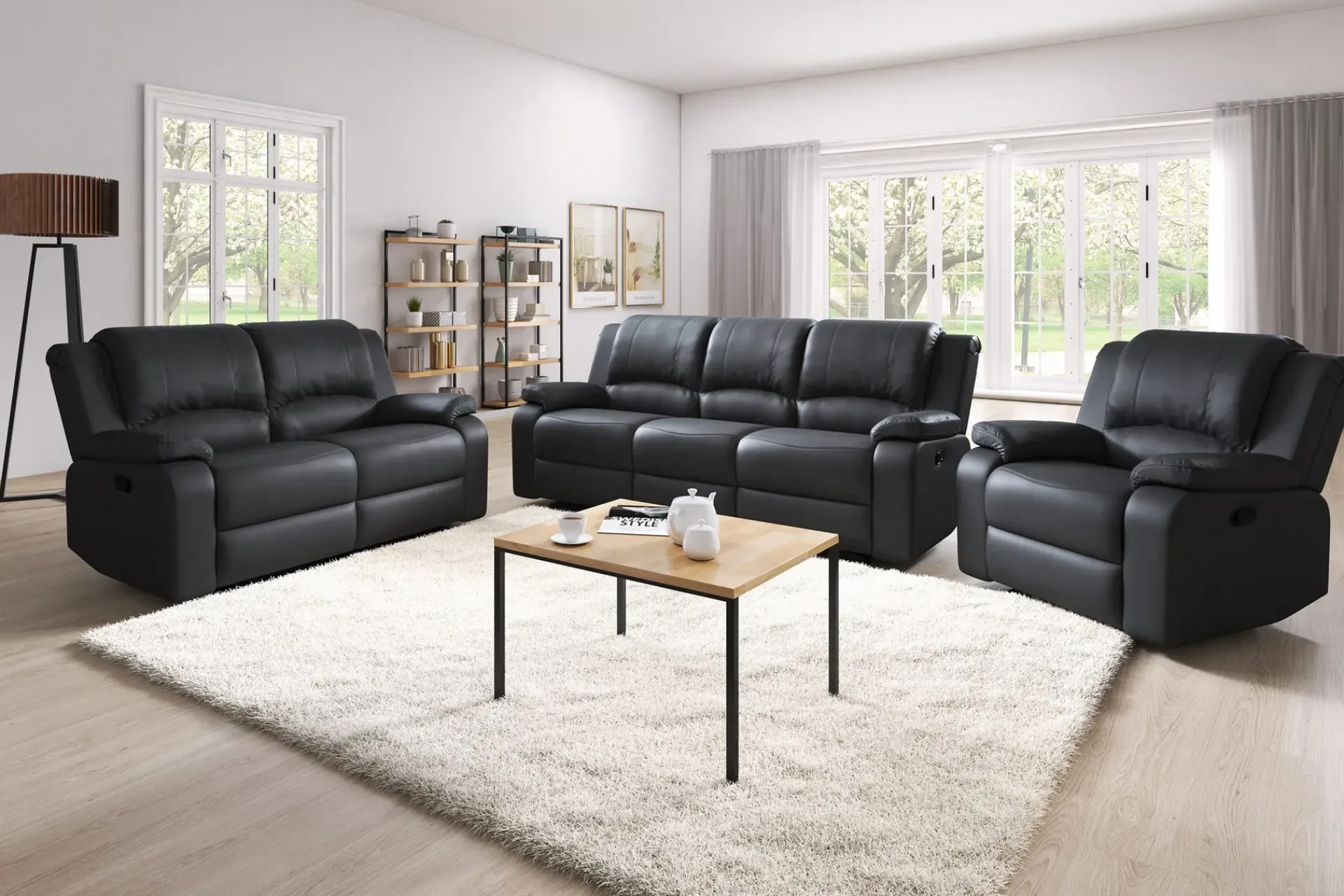Comfort Living Norbo Skjønn Recliner Lenestol Kinolenestol - Fällbar lenestol i kunstskinn - Hvilelenestol