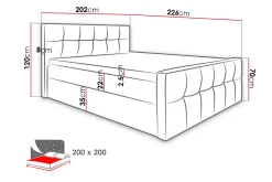 Kontinentalsenger|Seng Med Oppbevaring-Norrbacksjö Kontinentalseng 200x200 cm Haze 17