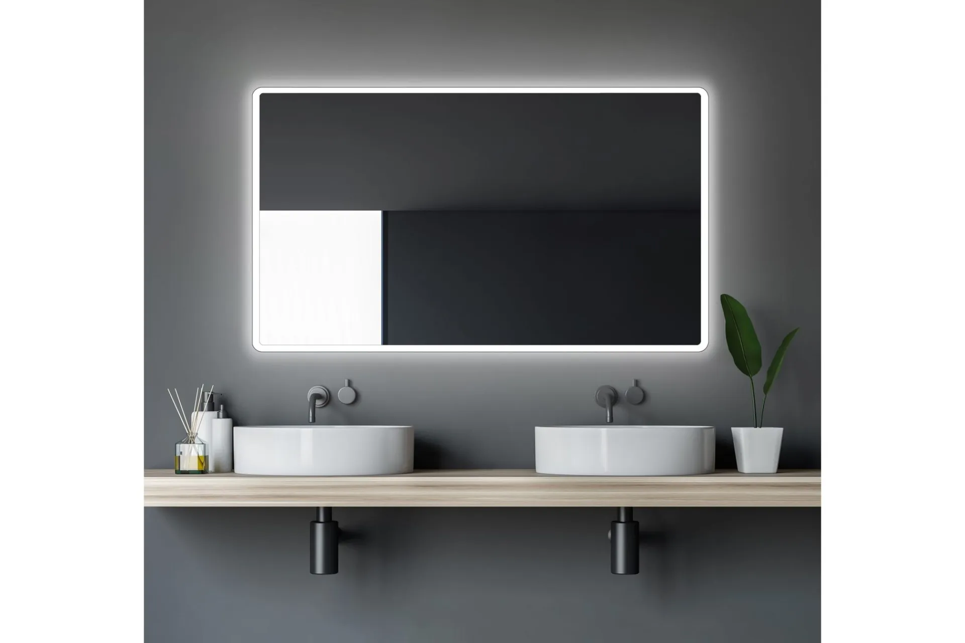 Baderomsspeil Med Belysning|Baderom-Norrbyn Baderomsspeil 70 cm LED-Lys