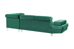 Velour Sofa & Fløyel Sofa-Norreia 5-seters Hjørnesovesofa Venstre Grønn