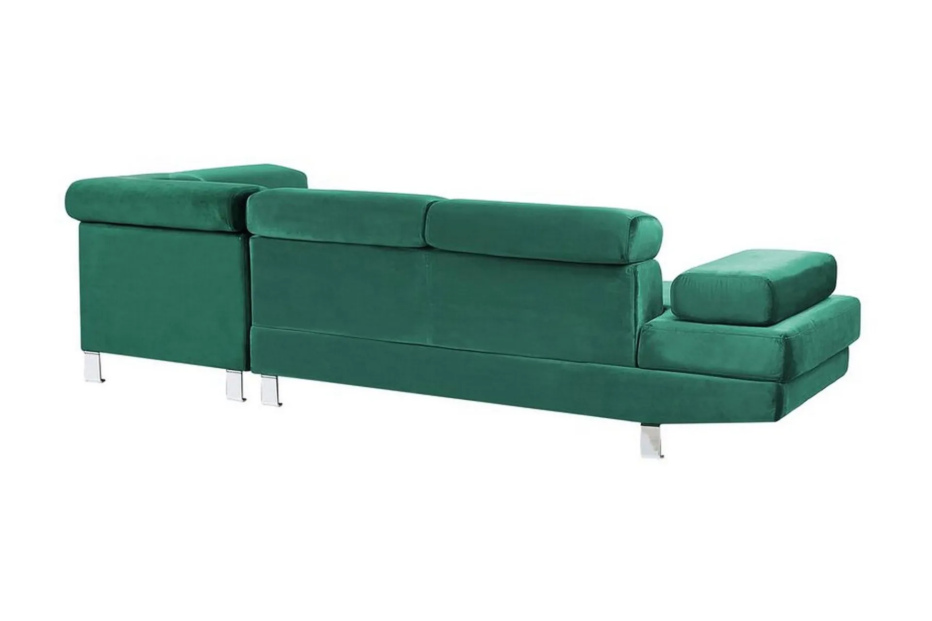 Velour Sofa & Fløyel Sofa-Norreia 5-seters Hjørnesovesofa Venstre Grønn