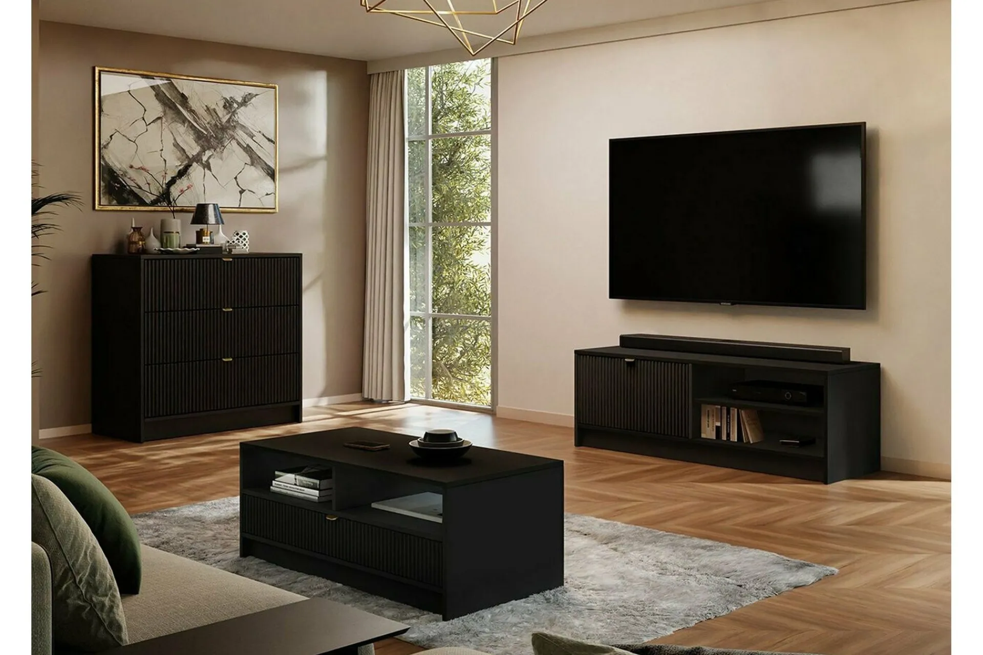 Oppbevaringsskap|Skap-Novaj Highboard Svart