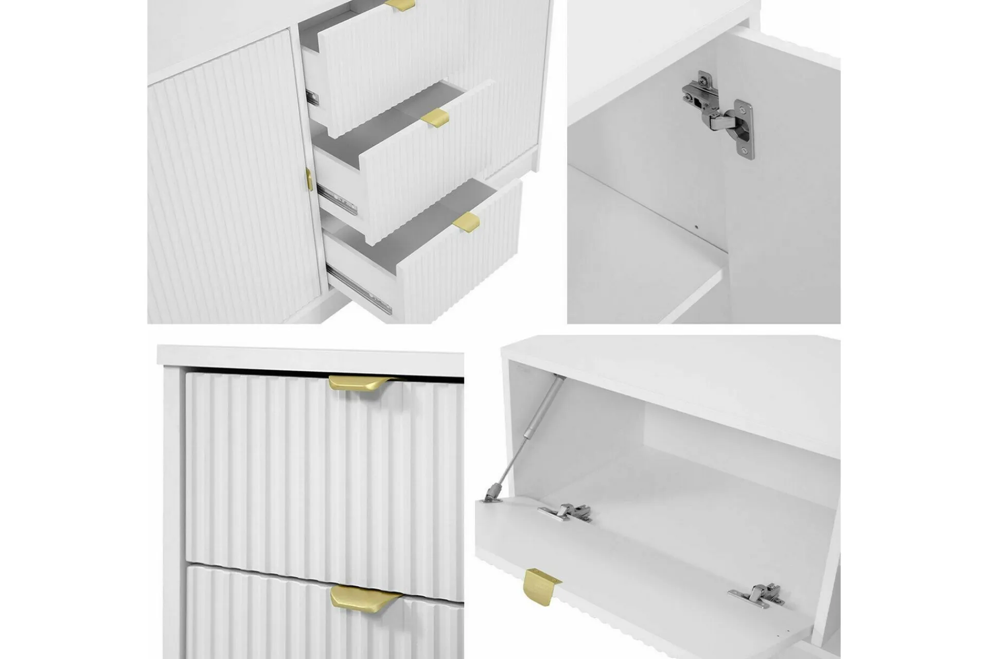Gangbord|Avlastningsbord-Novaj Sengbord 35 cm Hvit