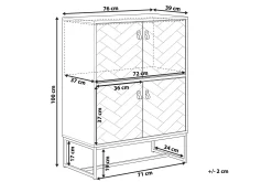 Sideboard & Skjenker-Nueva skjenk 76x39 cm Hvit