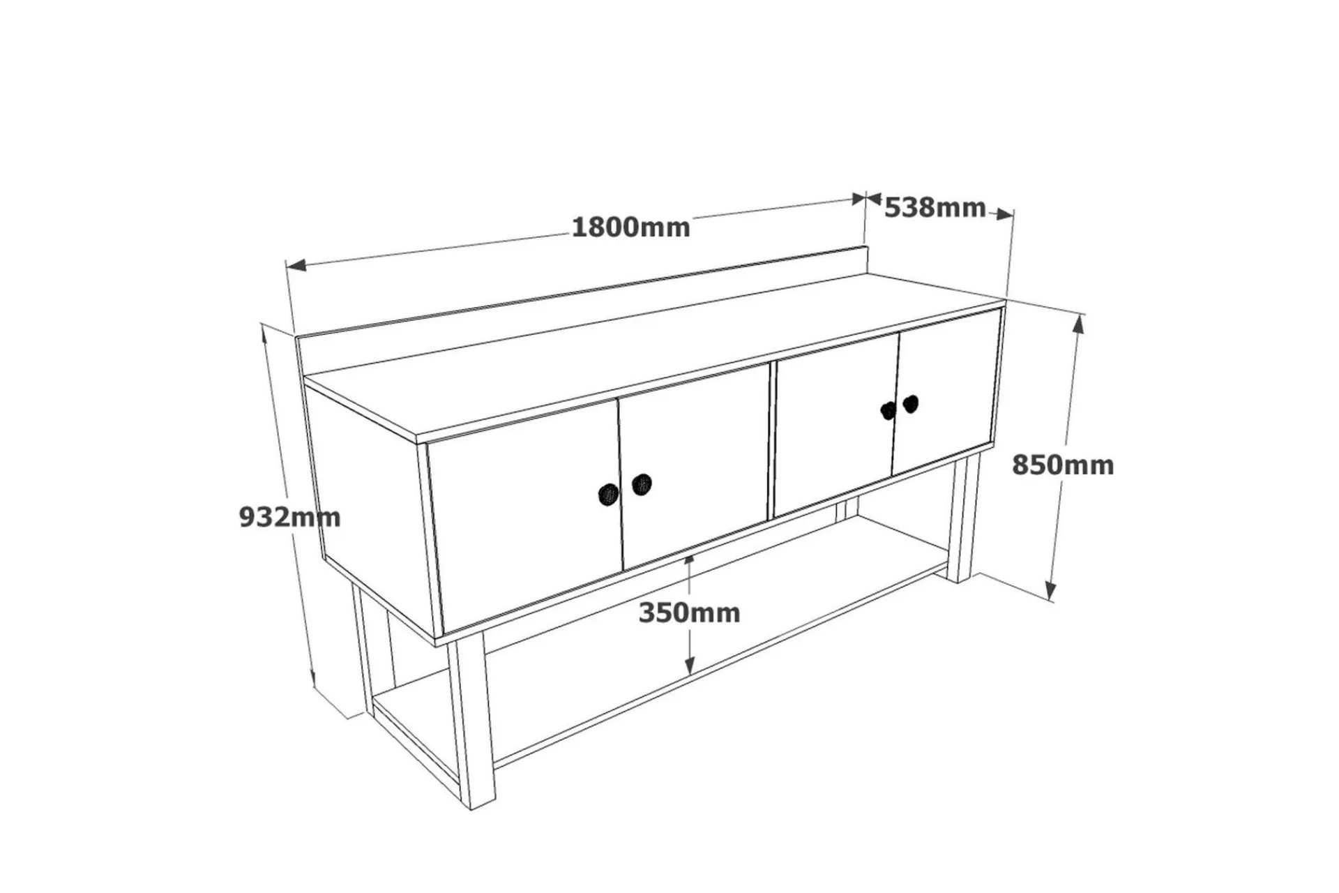 Gangbord|Avlastningsbord-Numandro Avlastningsbord 180 cm Teak,Antracit