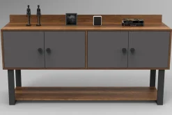 Gangbord|Avlastningsbord-Numandro Avlastningsbord 180 cm Teak,Antracit