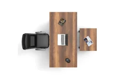 Kontorbord-Numandro Skrivebord 180 cm Teak,Antracit