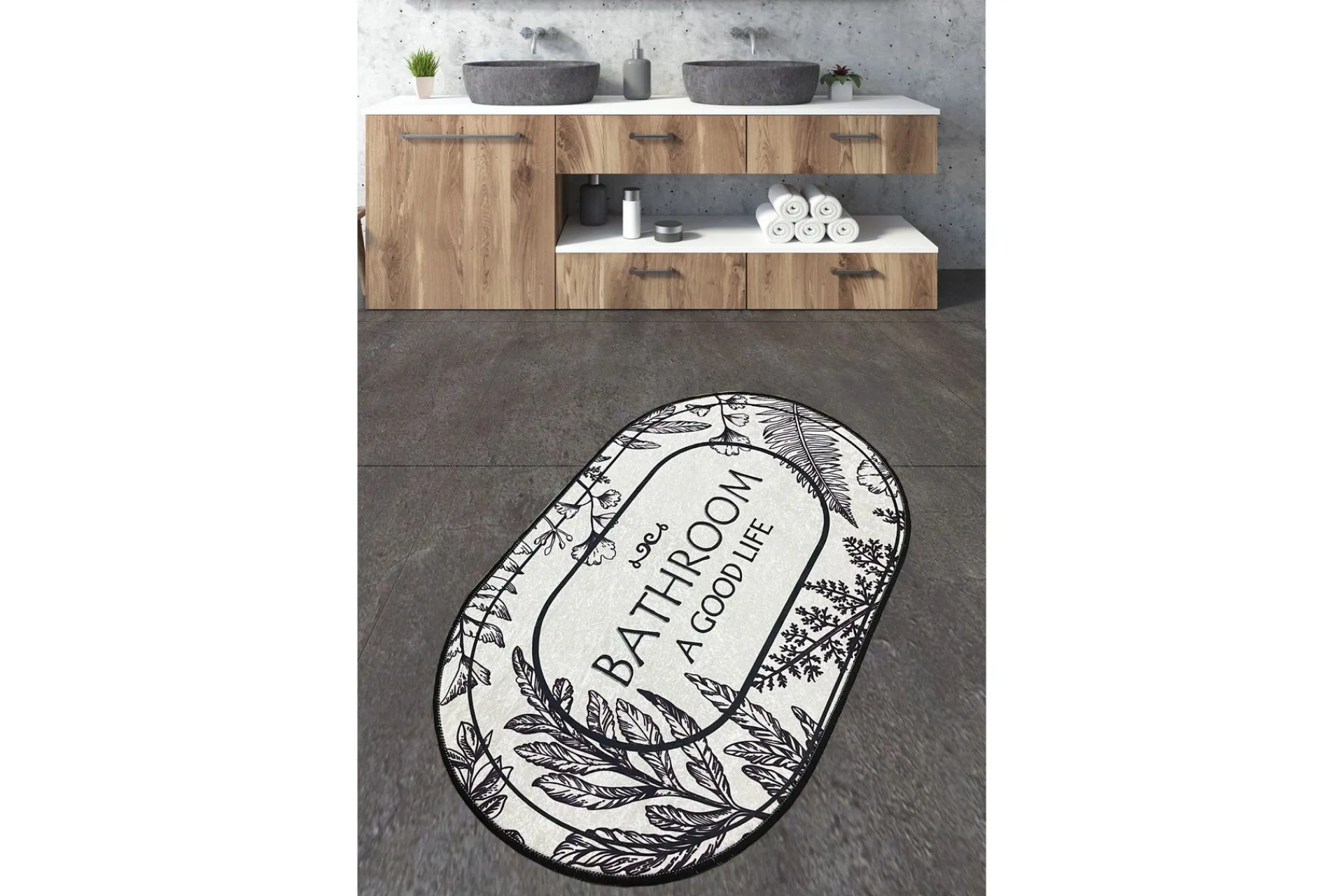 Nutan Baderomsmatte 70x120 cm Rektangulær