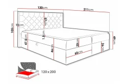 Oberting Sengeramme 120x200 cm