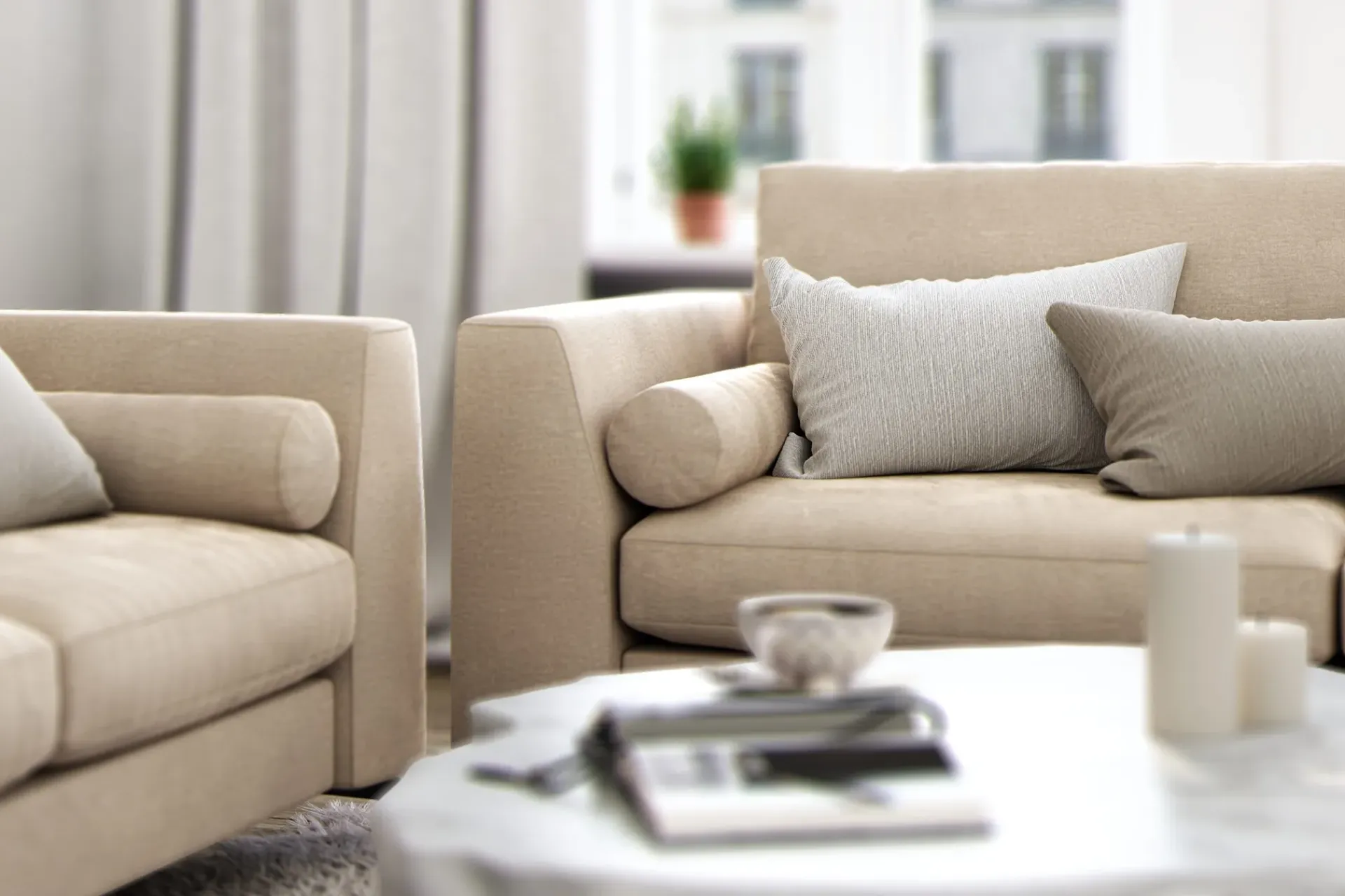 Scandinavian Choice Ocean Lyx 3-seters Fløyelssofa