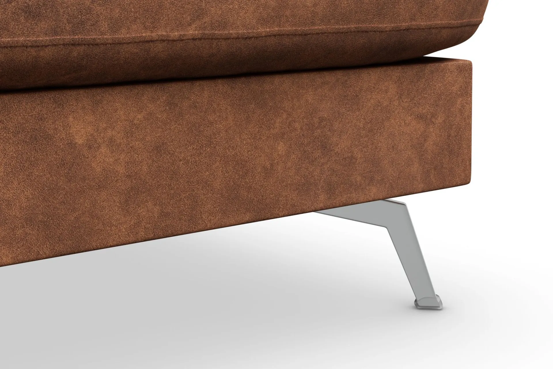 Scandinavian Choice Sofa Med Sjeselong-Ocean Lyx 5-seters Høyrevendt L-formet Sjeselongsofa i Kunstlær Brun