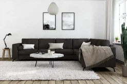 Scandinavian Choice Ocean Lyx 5-seters Vendbar L-formet Hjørnesofa i Fløyel