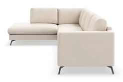 Scandinavian Choice Sofa Med Sjeselong-Ocean Lyx 4-seters Venstrevendt L-formet Sjeselongsofa i Stoff Beige