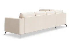 Scandinavian Choice Sofa Med Sjeselong-Ocean Lyx 4-seters Venstrevendt L-formet Sjeselongsofa i Stoff Beige