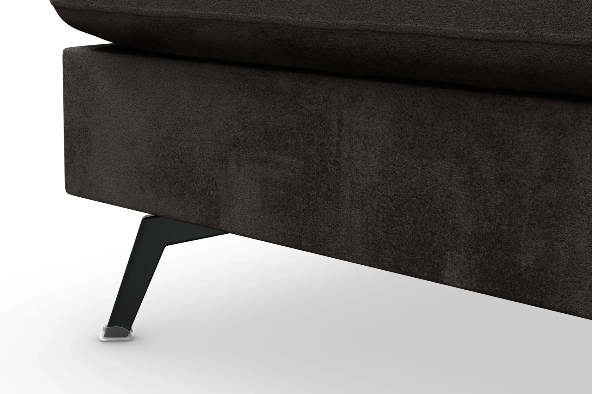 Scandinavian Choice Velour Sofa & Fløyel Sofa-Ocean Lyx 6-seters Venstrevendt U-formet Sofa med Divan og Sjeselong + Fotskammel i Fløyel Mörkbrun
