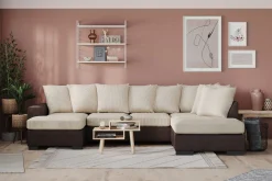 Scandinavian Choice Ocean 5-seters Høyrevendt U-formet Large Sofa med Divan og Sjeselong i Manchester