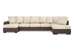 Scandinavian Choice Ocean 5-seters Høyrevendt U-formet Large Sofa med Divan og Sjeselong i Manchester
