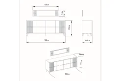 Ocotla Sidebord 180 cm